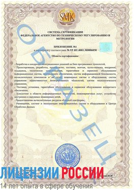 Образец сертификата соответствия (приложение) Матвеев Курган Сертификат ISO 27001